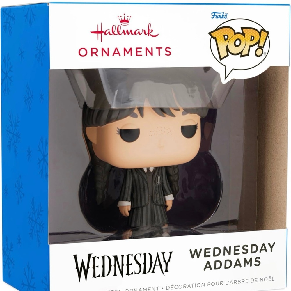Hallmark Funko Pop! Wednesday Addams Ornament - Black and White